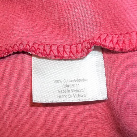 St. John's Bay Womens Top Blouse Size M Scoop Neckline Pleated Roses Red Pink - Picture 5 of 6